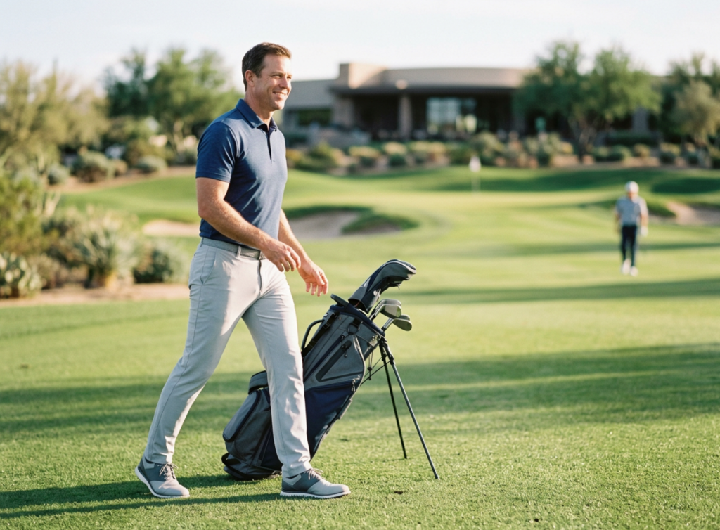 golfer-wearing-stretchable-golf-pants-for-comfort-and-flexibility