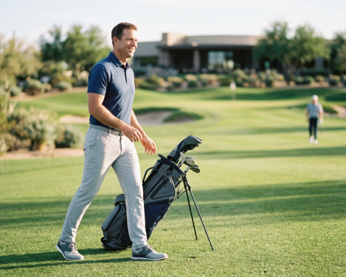 golfer-wearing-stretchable-golf-pants-for-comfort-and-flexibility
